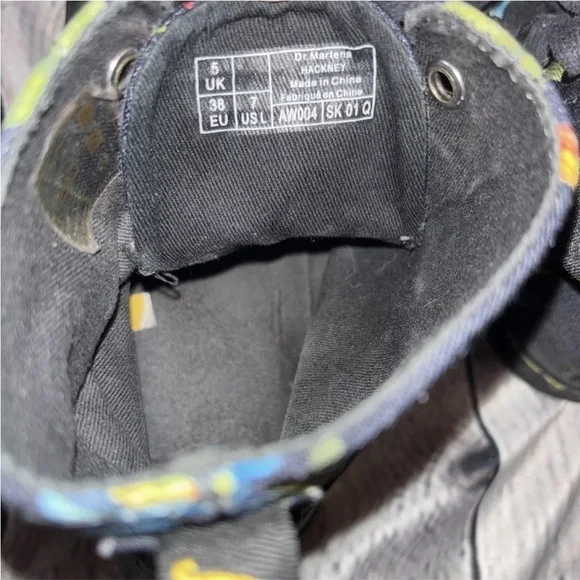 Dr. Martens Hackney Women’s Tropical Floral Canvas Boots US Sz 7 Combat Lace-Up - Picture 5 of 7